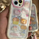 قاب موبایل آیفون خرس و خرگوش کندی سوییت