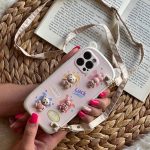 قاب موبایل آیفون خرگوش و خرس گوش قلبی بندی برجسته محافظ لنزدار