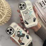 قاب موبایل آیفون کیوت کت گربه خجالتی آینه ای