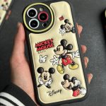 قاب موبایل آیفون میکی موس بالشتی خوشحال محافط لنزدار