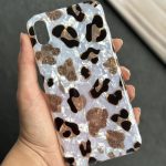 قاب موبایل آیفون آیس پلنگی سفید