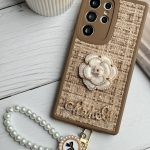 قاب موبایل سامسونگ شنل گل حصیری + بندست