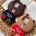 قاب موبایل آیفون خرس تدی سیلیکونی نیویورک