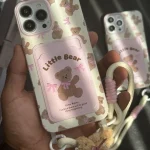 قاب موبایل ( آیفون _ سامسونگ ) خرس کوچولو تدی جاکارتی پاپیون بند عروسکی