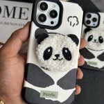 قاب موبایل آیفون پاندا پاپسوکت پشمالو