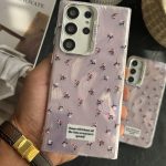 قاب موبایل سامسونگ گل رز اسپشیال کلاسیک شاینی صورتی