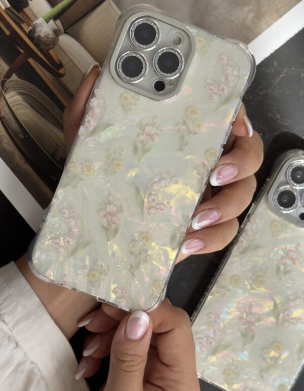 قاب موبایل آیفون باغ ژاپنی صدفی انگلیش هوم