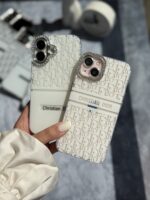 قاب White Christian Dior دور لنز نگین آیفون (کدC2076) - تصویر 3