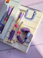 بند اپل واچ بافت بنفش کنفی با گارد سیلیکونی (کدw5060) - تصویر 4