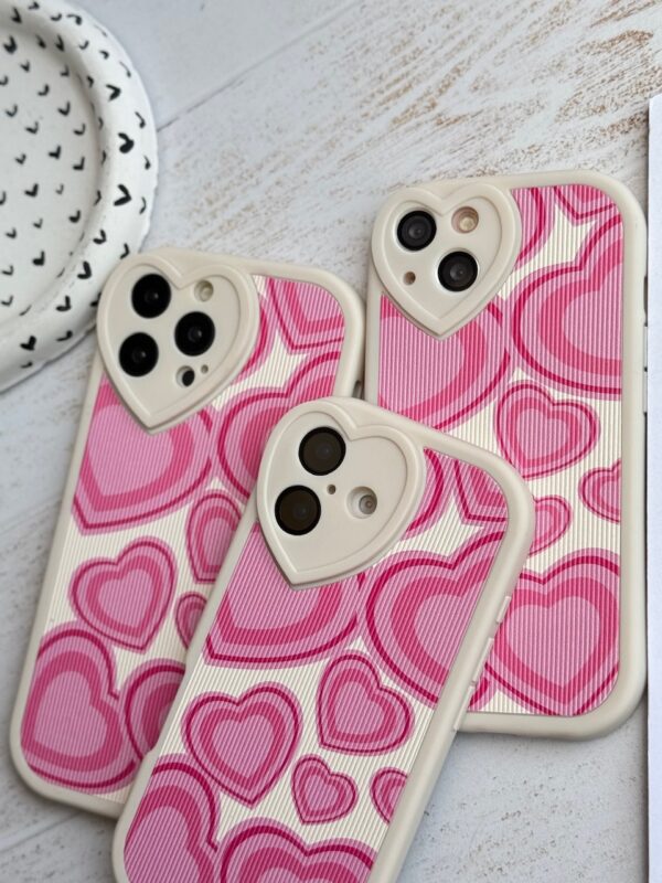 قاب قلب صورتی کبریتی (کدC2036) - تصویر 3