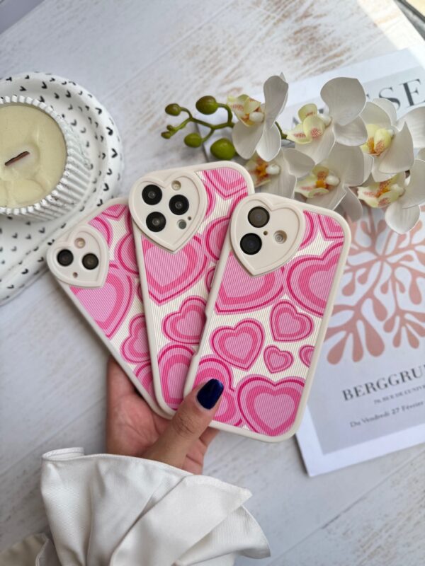 قاب قلب صورتی کبریتی (کدC2036) - تصویر 1