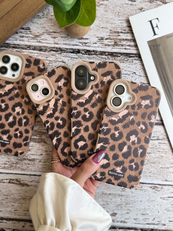 قاب پلنگی قهوه ای Bonne Case آیفون (کدC2054) - تصویر 2